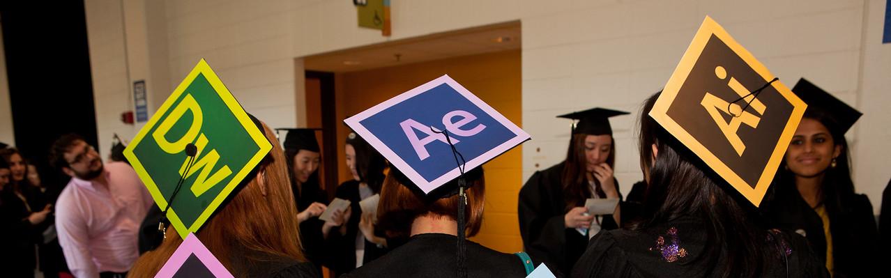 students at commencement