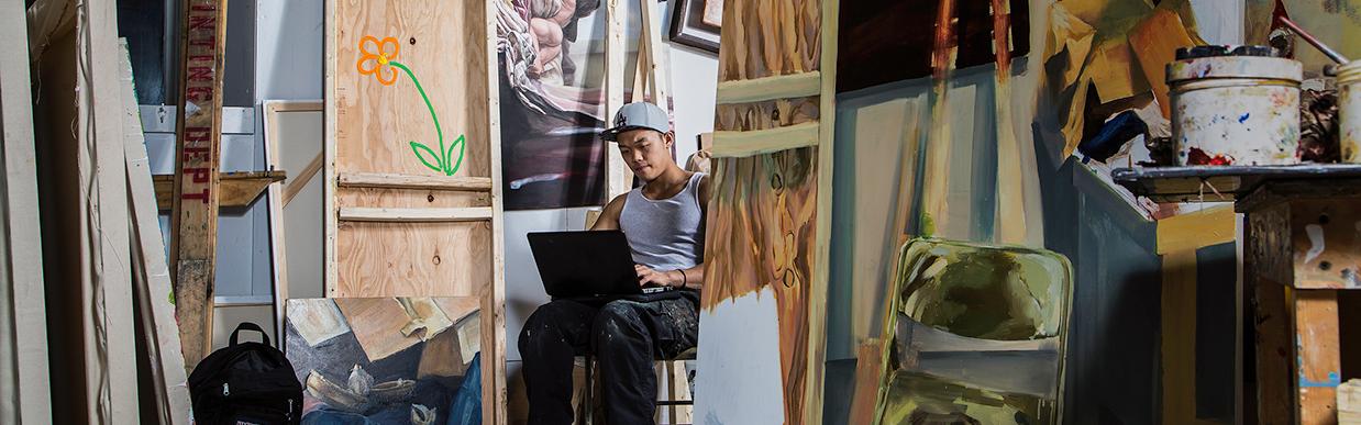 Student working on a laptop. Photo by Lucas Ian Vasilko