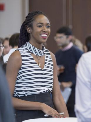 Student at Design Portfolio Review, Networking Reception