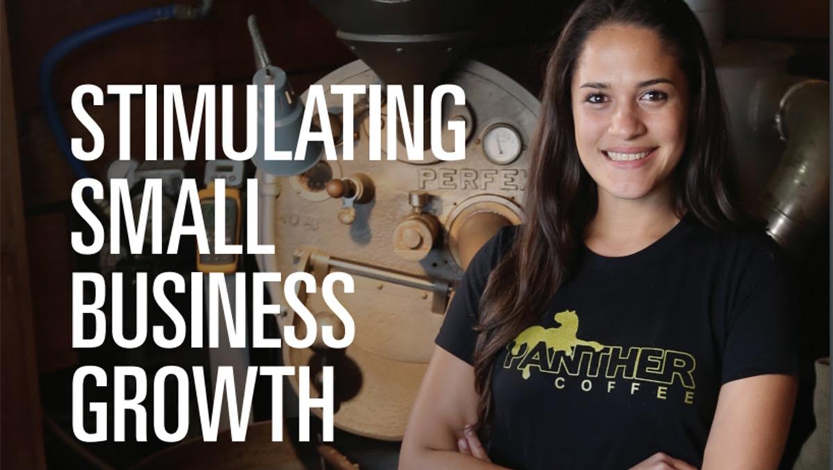 entrepreneur in a proud stance