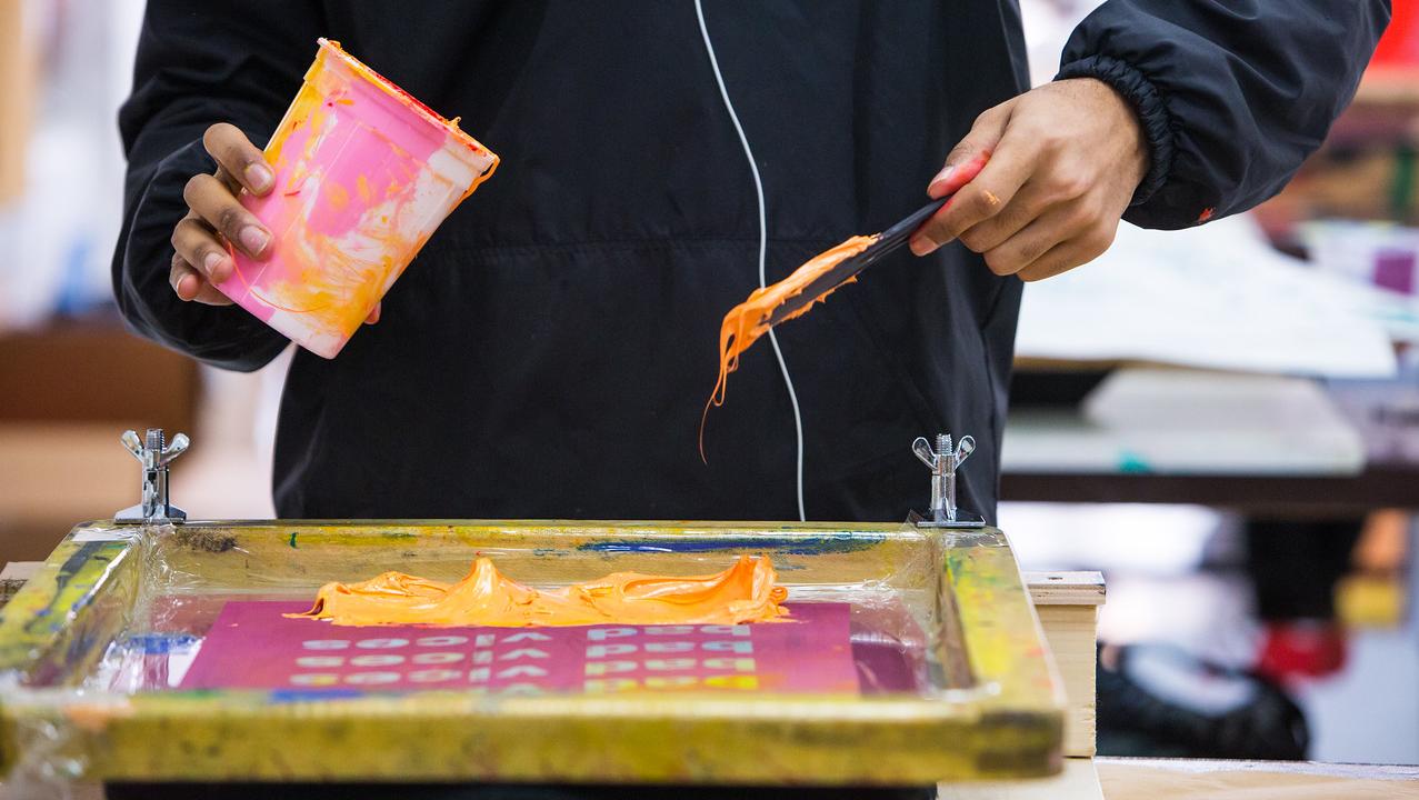 screenprint in process