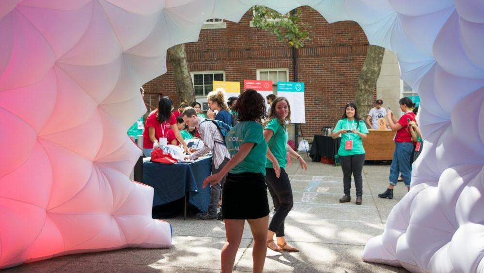 inflatable installation at better world conference