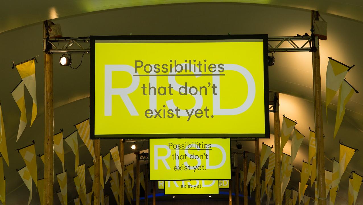 typographic art installation