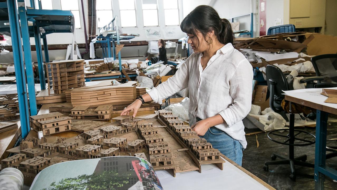 architect working on a model