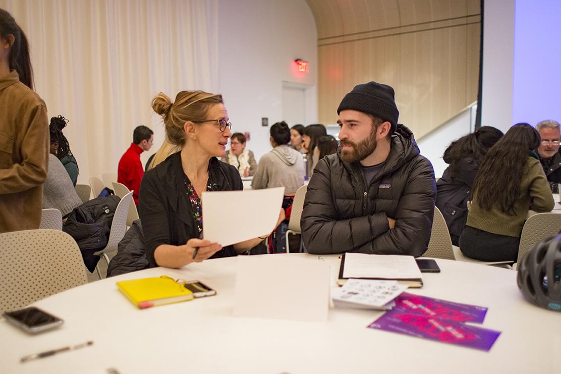 Jennifer Liese of the Center for Arts & Language at the Resume Critique workshop.