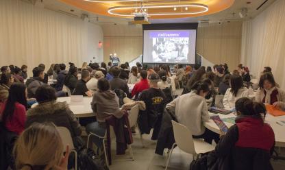 live shot from a career center event