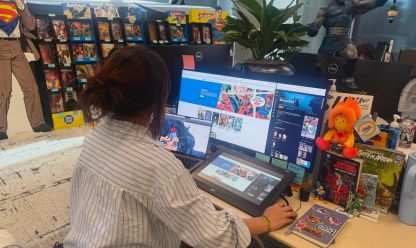 Student working at DC Comics